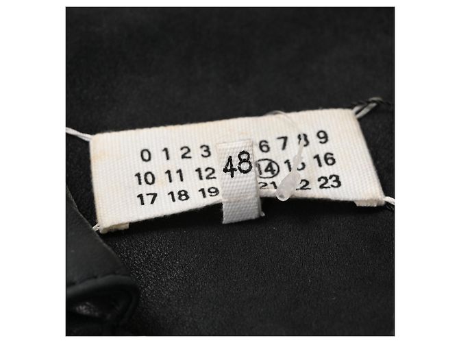 Maison Martin Margiela Giacca biker con zip Maison Margiela in pelle nera - vista 6