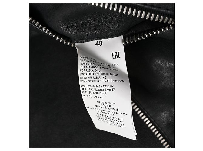 Maison Martin Margiela Giacca biker con zip Maison Margiela in pelle nera - vista 7