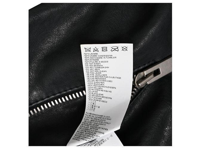 Maison Martin Margiela Giacca biker con zip Maison Margiela in pelle nera - vista 9
