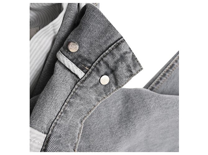 Jeans Iconic Fit Brunello Cucinelli in cotone grigio - vista 16