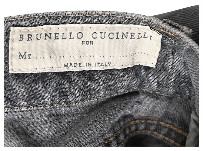 Jeans Iconic Fit Brunello Cucinelli in cotone grigio - vista 5