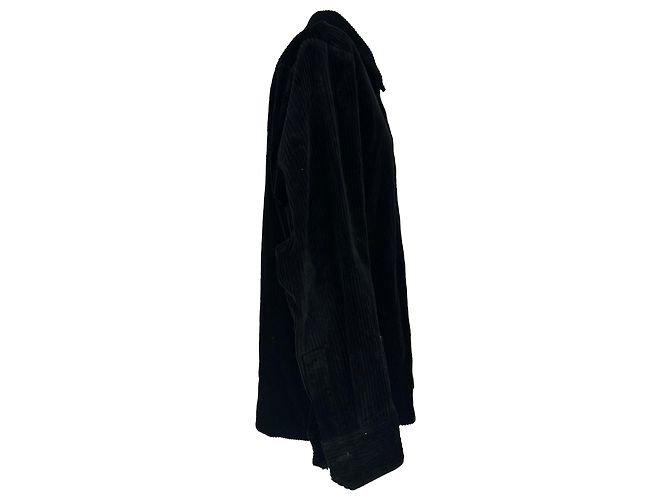 Apc A.P.C. Button-Down-Hemd aus schwarzem Cord - Ansicht 2