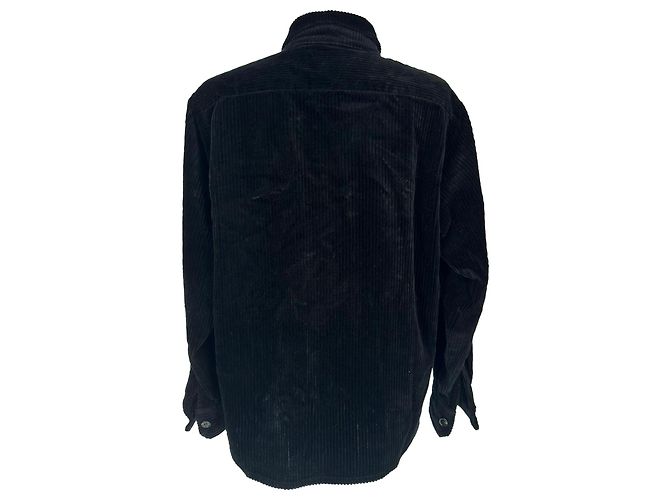 Apc A.P.C. Button-Down-Hemd aus schwarzem Cord - Ansicht 3
