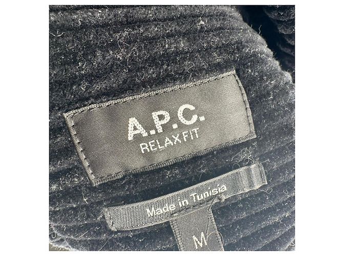 Apc A.P.C. Button-Down-Hemd aus schwarzem Cord - Ansicht 4