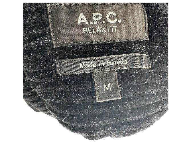 Apc A.P.C. Button-Down-Hemd aus schwarzem Cord - Ansicht 5