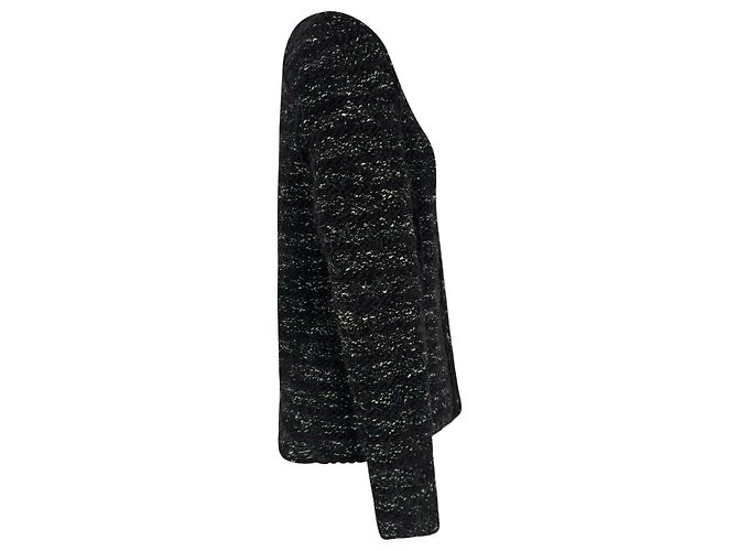 Giacca Isabel Marant Étoile in lana nera con bordi in tweed e zip Nero - vista 2
