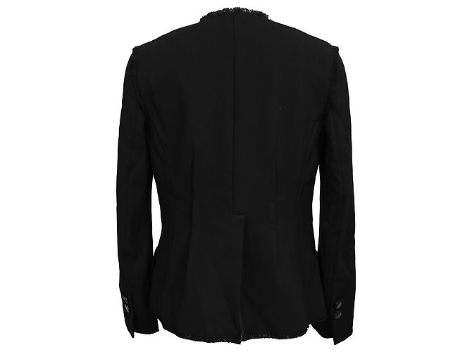 Proenza Schouler Chain-Buttoned Blazer in Black Viscose Grey - view 3