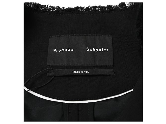 Proenza Schouler Chain-Buttoned Blazer in Black Viscose Grey - view 4