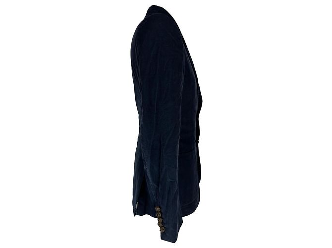 Blazer Gucci de botonadura sencilla en pana azul marino - vista 2