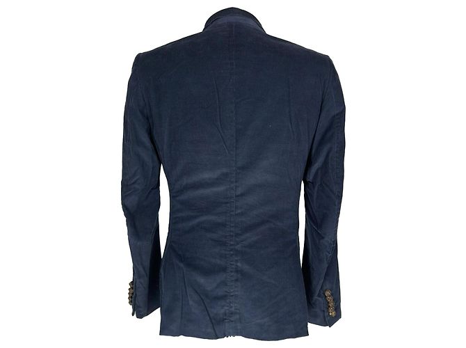 Blazer Gucci de botonadura sencilla en pana azul marino - vista 3