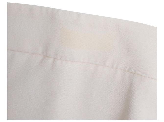 Alexander Mcqueen gerade Hose aus weißer Viskose Roh - Ansicht 12