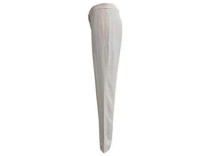 Alexander Mcqueen gerade Hose aus weißer Viskose Roh - Ansicht 2