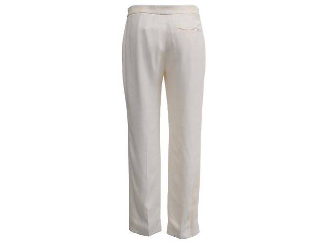 Alexander Mcqueen gerade Hose aus weißer Viskose Roh - Ansicht 3