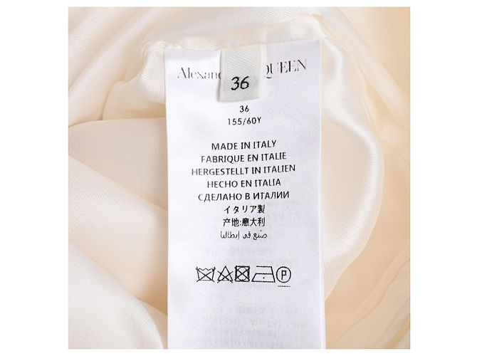 Alexander Mcqueen gerade Hose aus weißer Viskose Roh - Ansicht 5