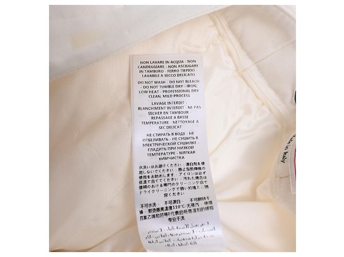 Alexander Mcqueen gerade Hose aus weißer Viskose Roh - Ansicht 8