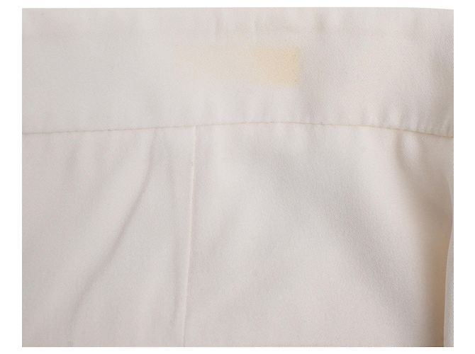 Alexander Mcqueen gerade Hose aus weißer Viskose Roh - Ansicht 9