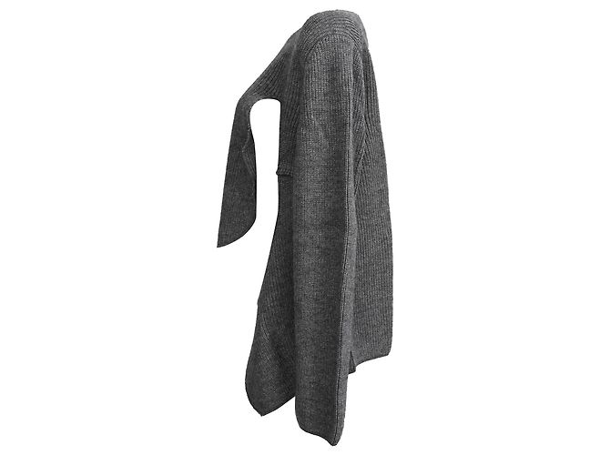 Comme Des Garcons Comme Des Garçons Cut-Out Pullover aus Acryl in Grau - Ansicht 2