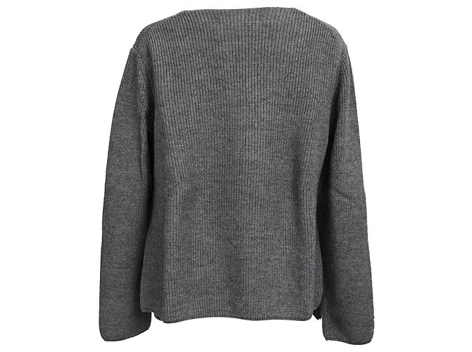 Comme Des Garcons Comme Des Garçons Cut-Out Pullover aus Acryl in Grau - Ansicht 3
