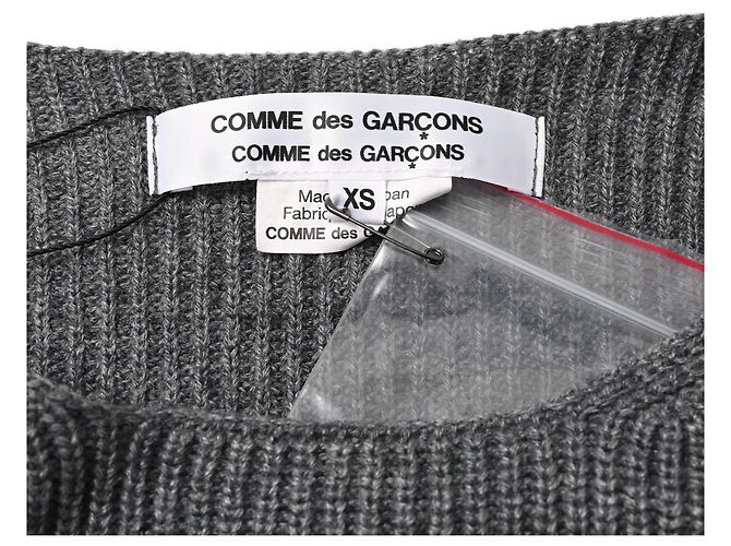 Comme Des Garcons Comme Des Garçons Cut-Out Pullover aus Acryl in Grau - Ansicht 4