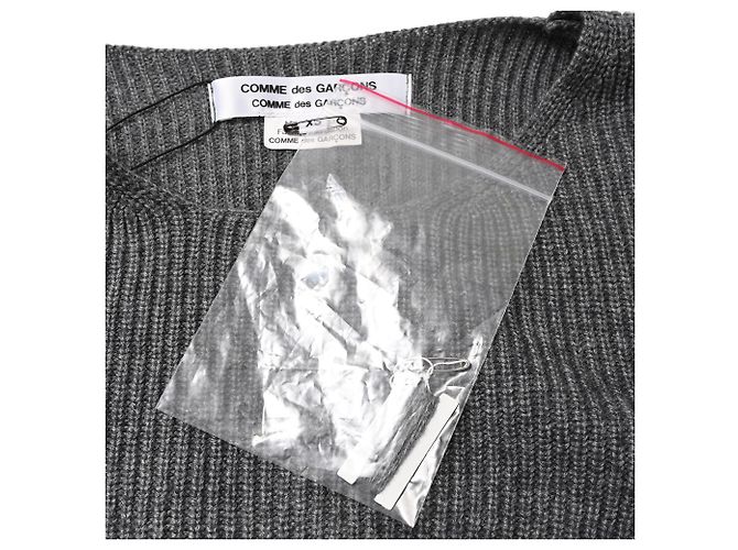 Comme Des Garcons Comme Des Garçons Cut-Out Pullover aus Acryl in Grau - Ansicht 6