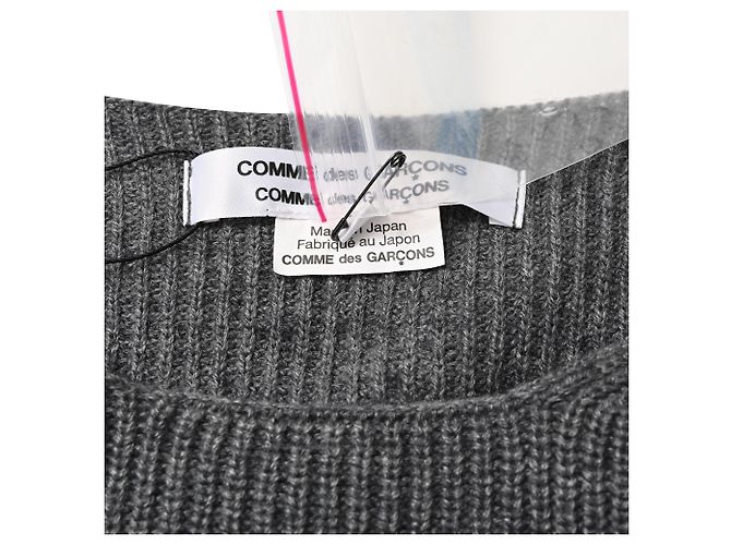 Comme Des Garcons Comme Des Garçons Cut-Out Pullover aus Acryl in Grau - Ansicht 7