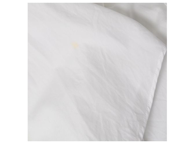 Comme Des Garcons Comme Des Garçons Kurzarmhemd mit Stehkragen aus weißer Baumwolle - Ansicht 13