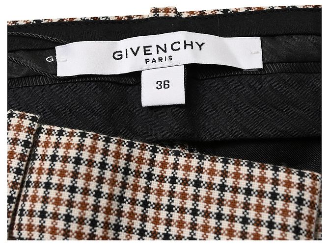 Givenchy Karo-Tweedhose mit mittlerer Leibhöhe aus brauner Wolle - Ansicht 4