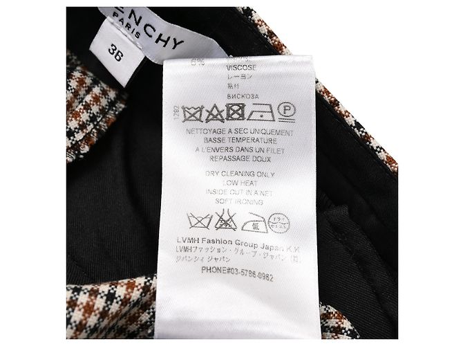 Givenchy Karo-Tweedhose mit mittlerer Leibhöhe aus brauner Wolle - Ansicht 6