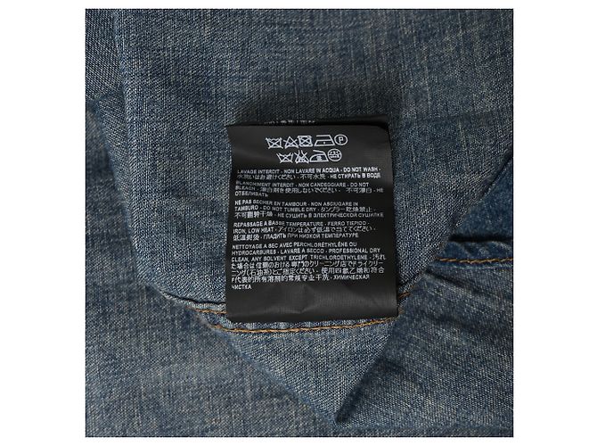 Camisa vaquera con botones Saint Laurent en algodón azul - vista 7