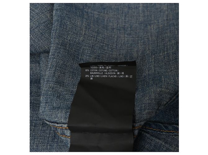 Camisa vaquera con botones Saint Laurent en algodón azul - vista 8