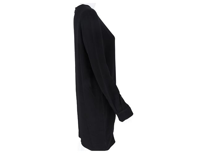 Stella Mc Cartney Abito midi Stella McCartney con dettaglio zip in rayon nero - vista 2
