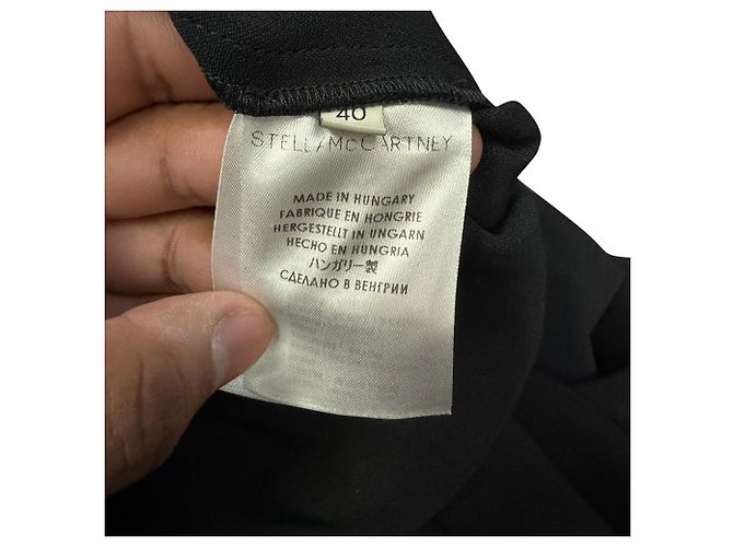 Stella Mc Cartney Abito midi Stella McCartney con dettaglio zip in rayon nero - vista 6