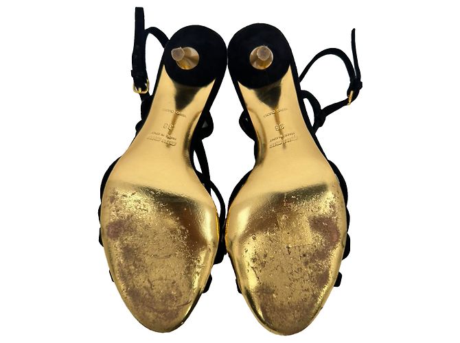 Sandali slingback Miu Miu in scamosciato nero - vista 11