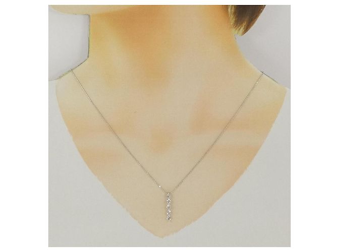 Autre Marque Collana in oro bianco e diamanti Au750 Argento - vista 6