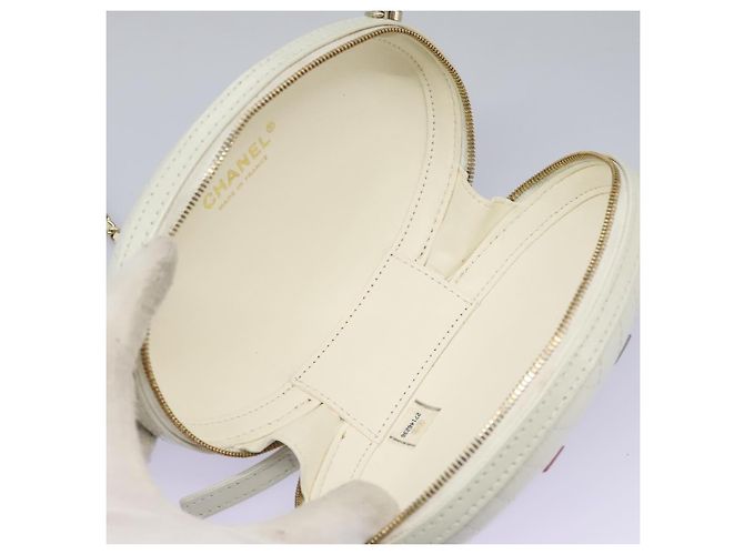 Chanel La Pausa Evening Chevron Lambskin with Applique Bianco - vista 5