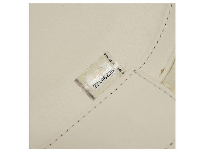 Chanel La Pausa Evening Chevron Lambskin with Applique Bianco - vista 7