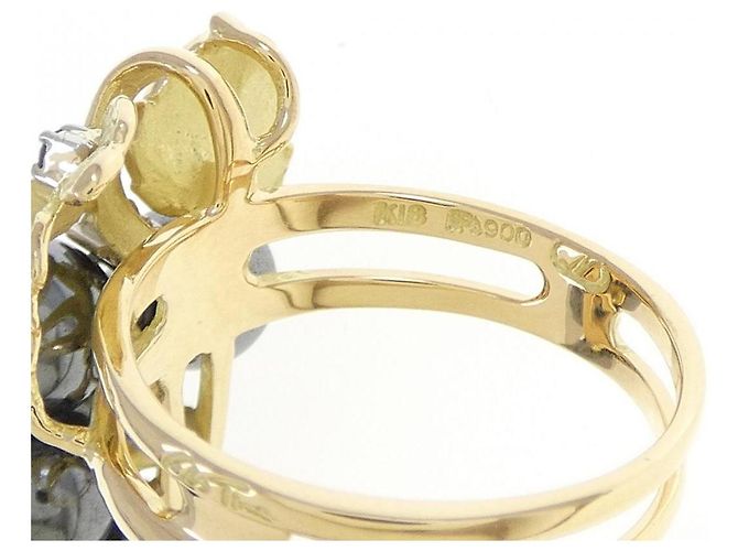 Autre Marque As Time Ring aus Platin Au750 Golden - Ansicht 4