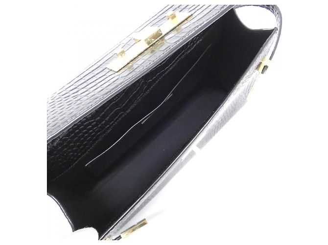 Yves Saint Laurent Borsa a tracolla Manhattan in pelle di vitello Saint Laurent Nero - vista 6