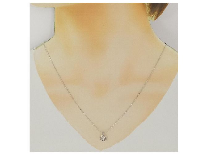 Autre Marque Collana in oro bianco 10K e diamanti Argento - vista 6
