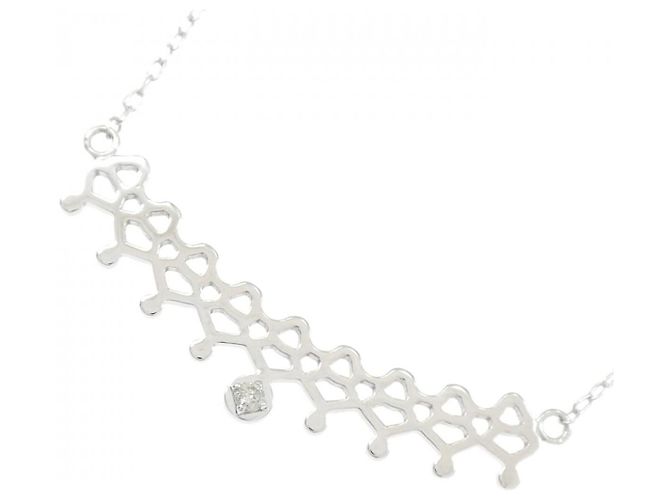 Autre Marque Collana in oro bianco 10K e diamanti Argento - vista 3