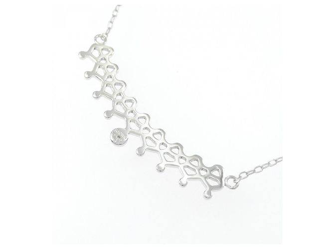 Autre Marque Collana in oro bianco 10K e diamanti Argento - vista 4