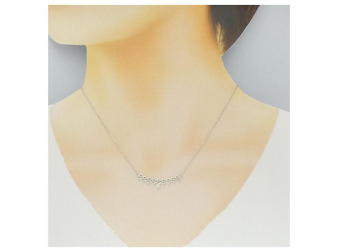 Autre Marque Collana in oro bianco 10K e diamanti Argento - vista 6