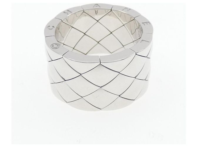 Timeless Chanel Matelasse 750 Weißgold Ring Silber - Ansicht 2