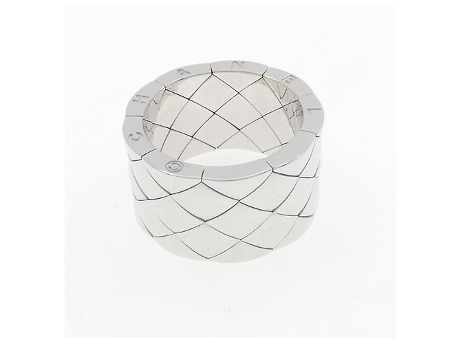 Timeless Chanel Matelasse 750 Weißgold Ring Silber - Ansicht 3