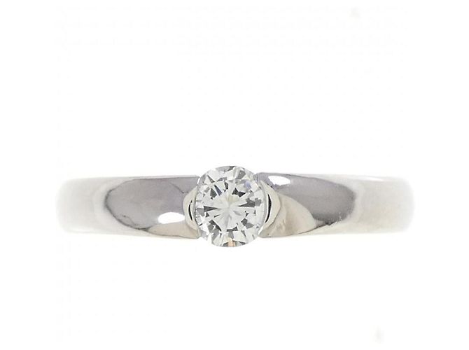 Autre Marque Pt900 Platin Diamantring Silber - Ansicht 2