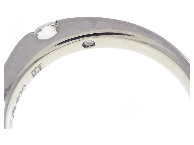 Autre Marque Pt900 Platin Diamantring Silber - Ansicht 4