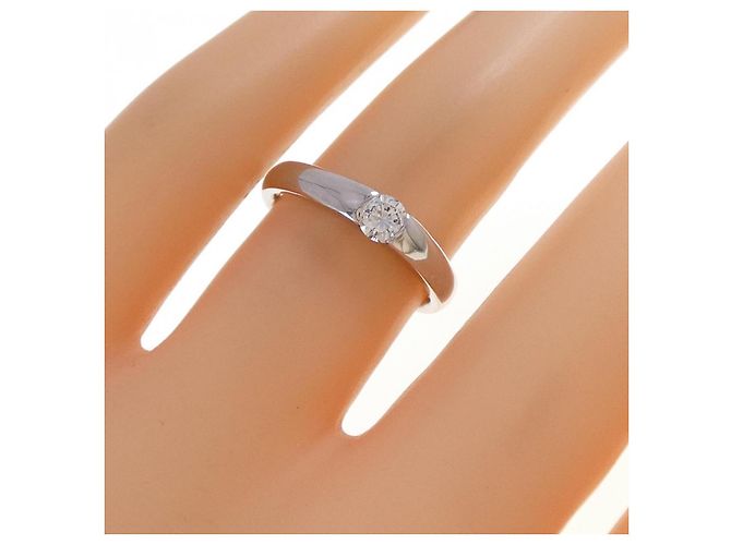 Autre Marque Pt900 Platin Diamantring Silber - Ansicht 5