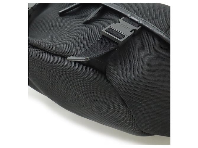 Borsa a tracolla 2way in tela nylon e pelle Gucci Sherry Line Nero Rosso Verde - vista 3