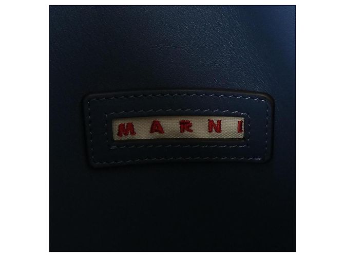 Marni SBMP0190U1 REVERSE Borsa Nero Blu - vista 5
