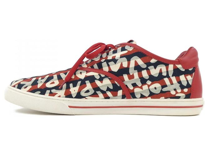 Sneakers Louis Vuitton Nero Rosso Beige - vista 2